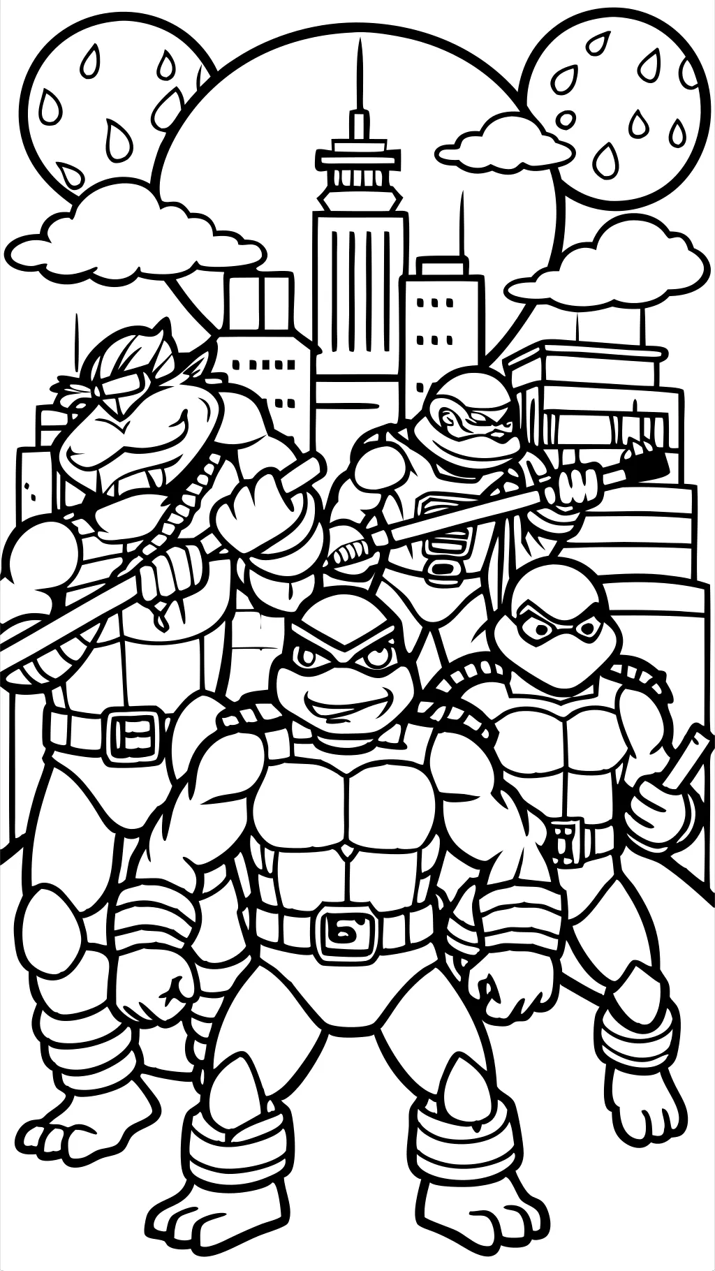 pages à colorier de tortues ninja mutantes